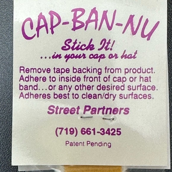 New Cap-Ban-Nu Disposable Sweatband For Caps & Hats Beige Lot of 3 Padded - Picture 6 of 7